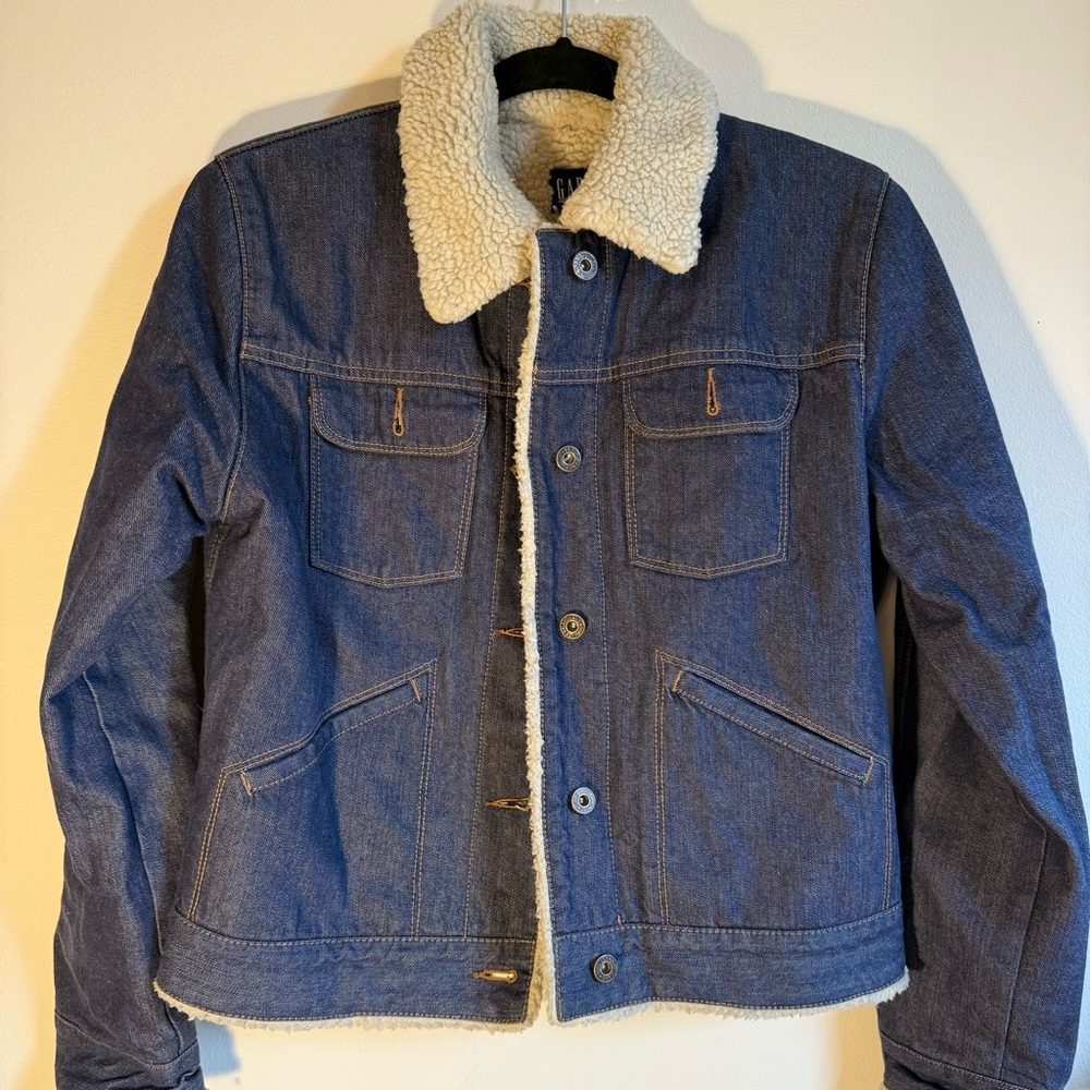 Gap Jean Jacket Sherpa Lined - M